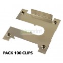 100 Clips para conexión a Tierra 28 x 34 x 7 mm. para panel solar