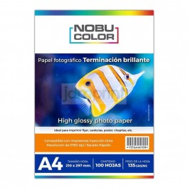 Papel Foto Glossy Brillante A4 135 Gr. 100 Hojas