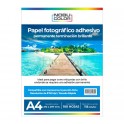 Papel foto glossy adhesivo permanente A4 115 gr. 100 hojas